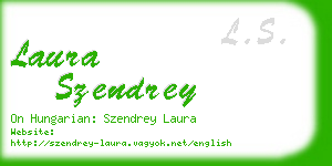 laura szendrey business card